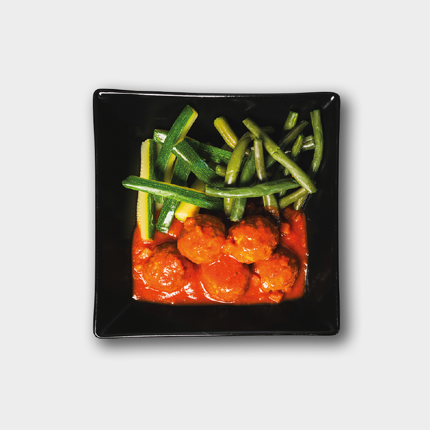 POLPETTE LIGHT DI VITELLO AL SUGO CON VERDURE