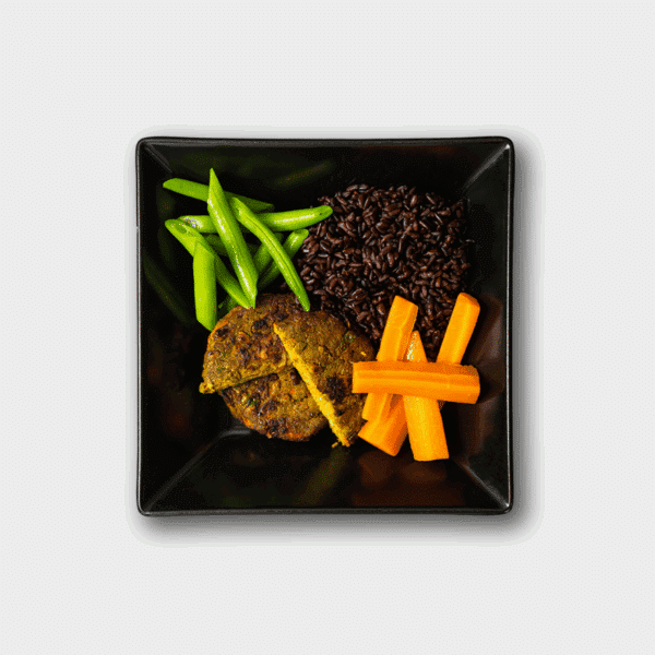 BURGER VEGETALI PROTEICI E RISO VENERE