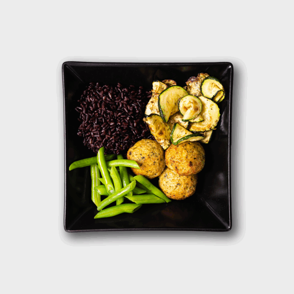 POLPETTE VEGETALI DI ZUCCHINE E RISO VENERE